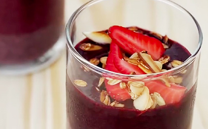 juçai com chia e morango